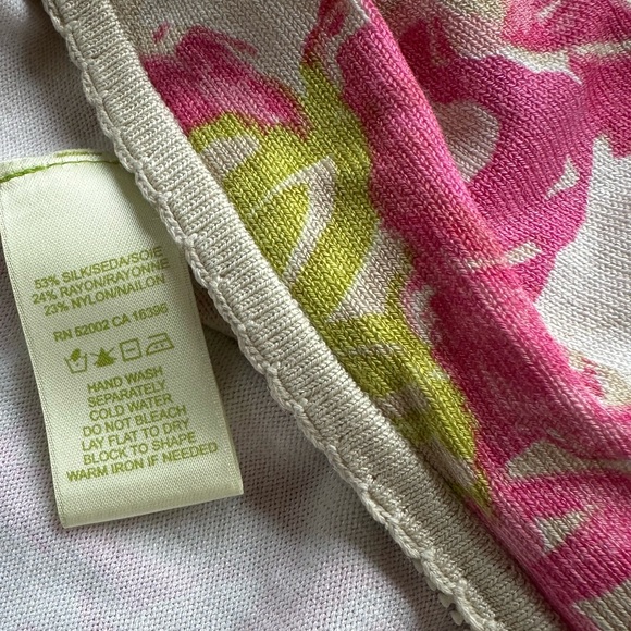 Sigrid Olsen Silk/Rayon Knit Zip-Up Sweater With Crochet Lace Pockets & Hood ~ M - Picture 13 of 16